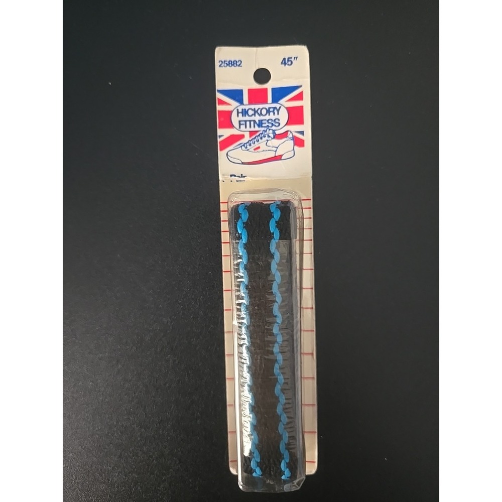 Hicory Fitness Vtg 45" Shoe Laces 1980s Fashion Novelty Blue